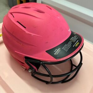 BOOMBAH BBH2SP JR Fastpitch Softball Batting Helmet w Face Mask Pink One Size